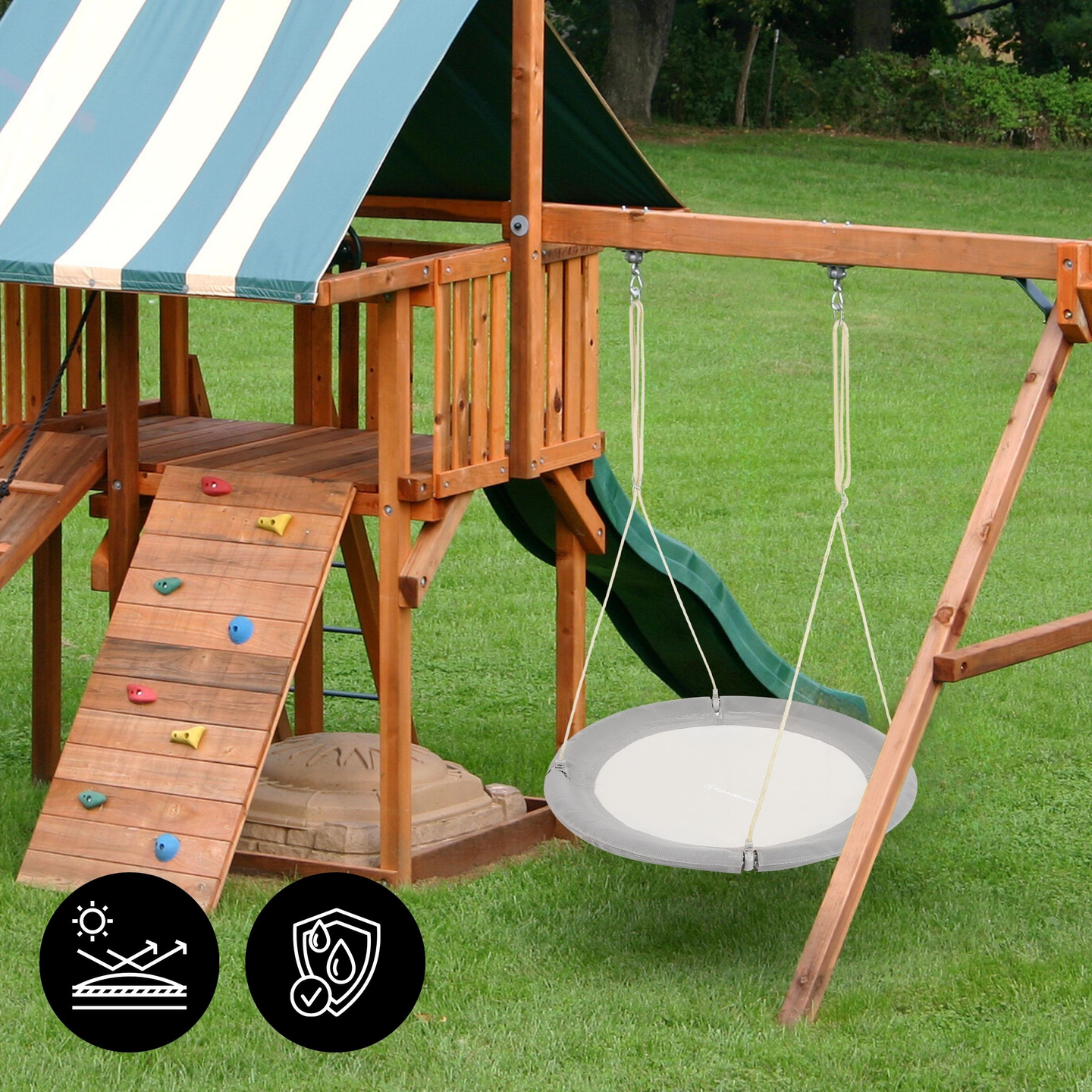 HyperMotion haigepesa kiik - 100 cm läbimõõduga, halli värvi