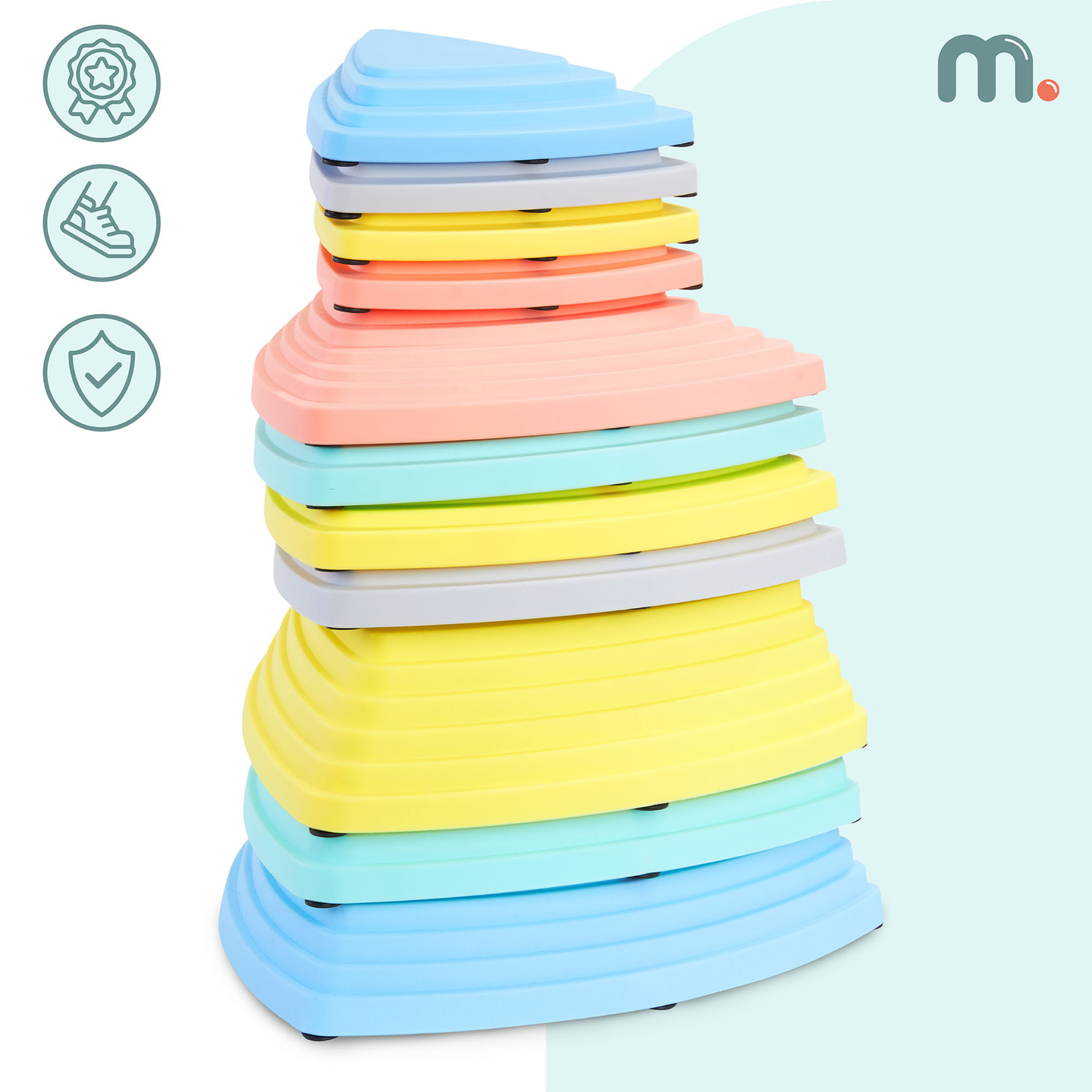 Värvilised tasakaalustuskivid - 11 tükki