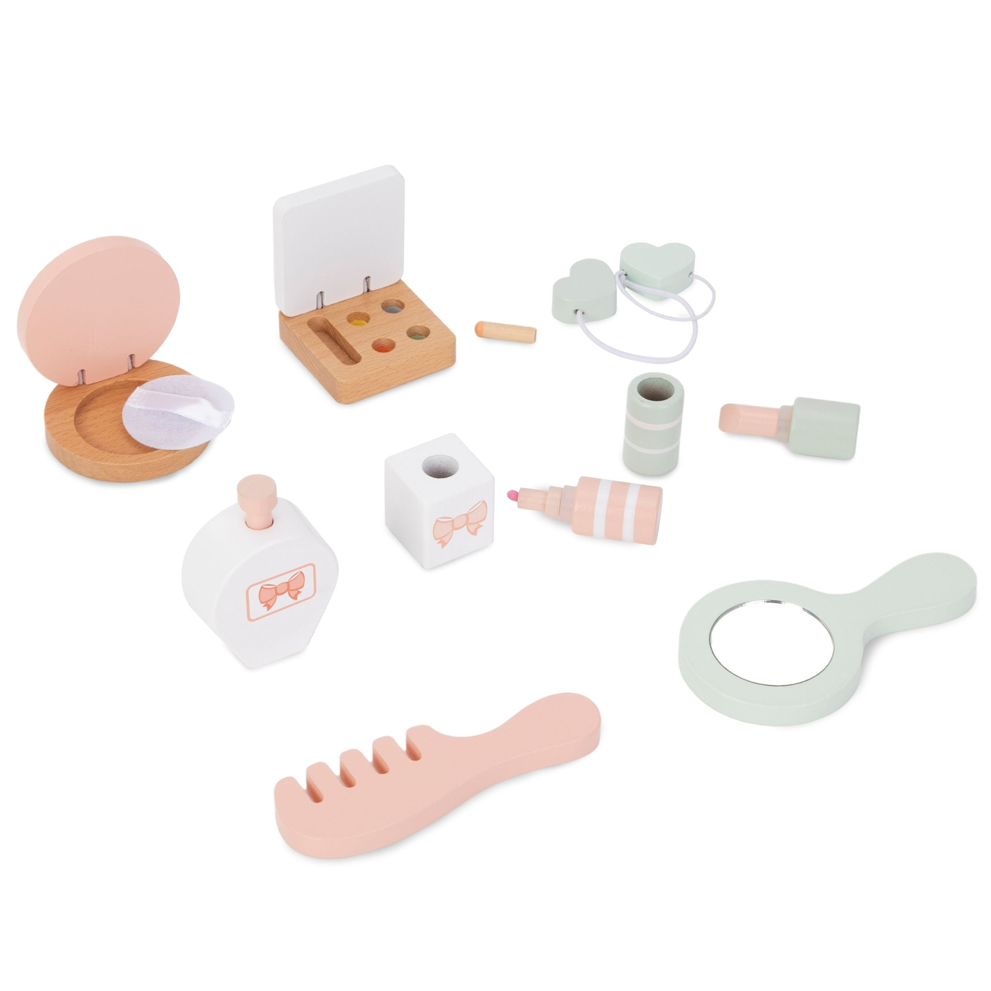 Puidust laste riietuslaud koos tarvikutega