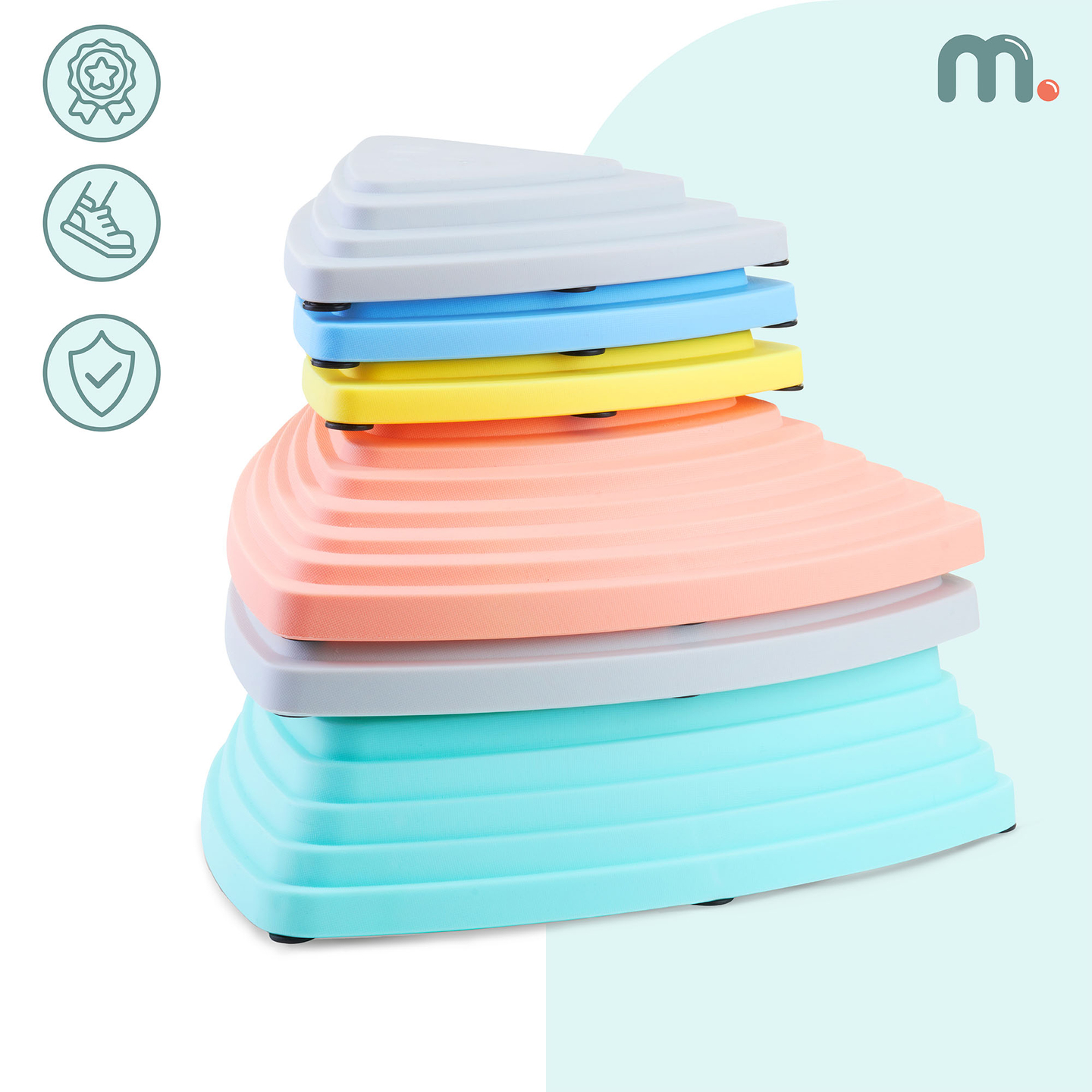 Värvilised tasakaalustuskivid - 6 tk