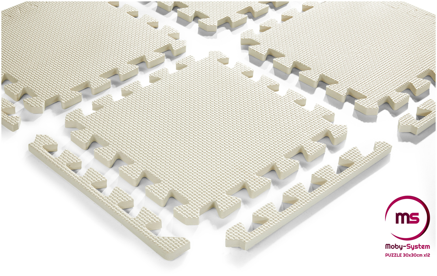 Vahtpuzzle 12tk. - õpivahtmatt 120 x 90 x 1.2cm koos servaga - hall