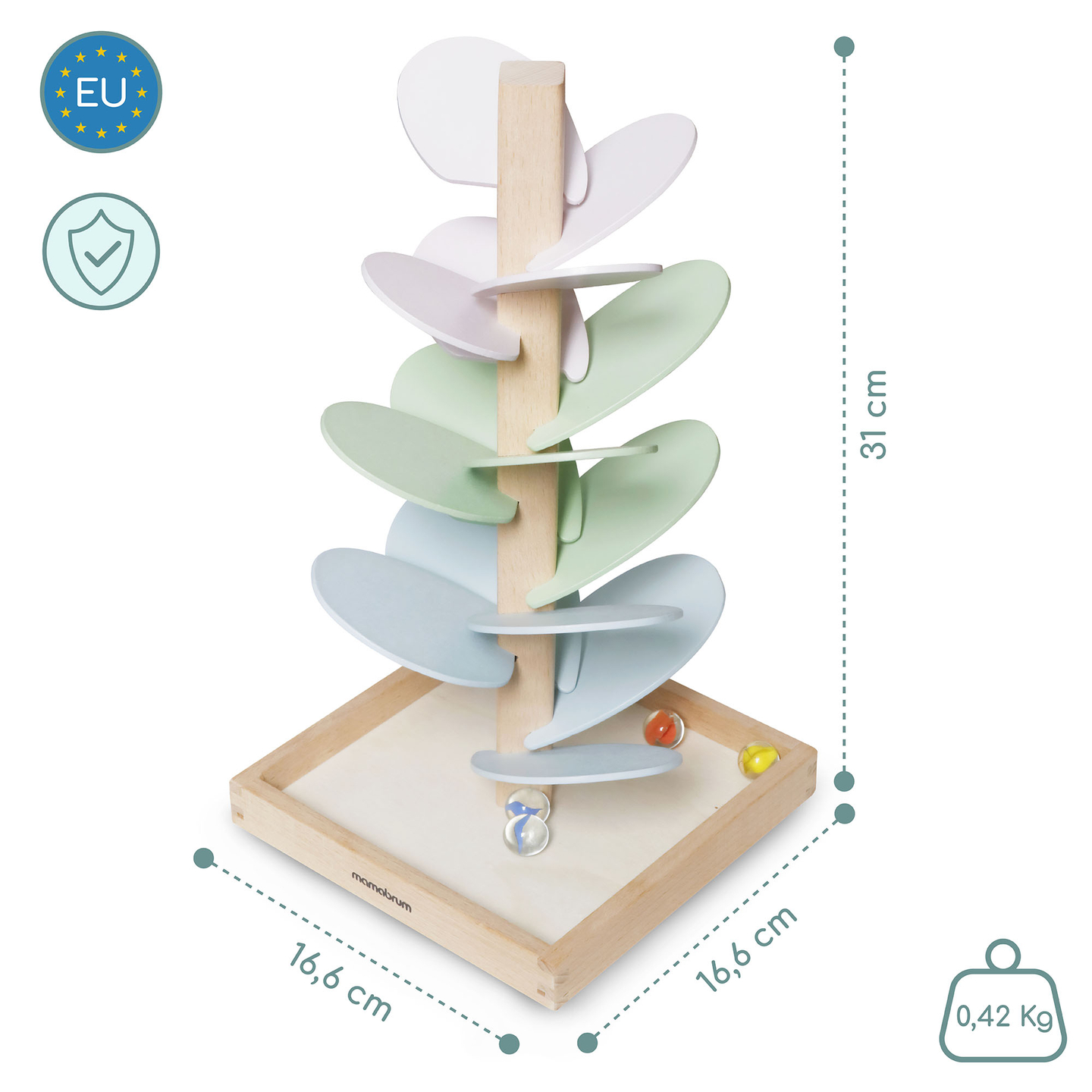 Puidust kulodroom - pallidega helipuu