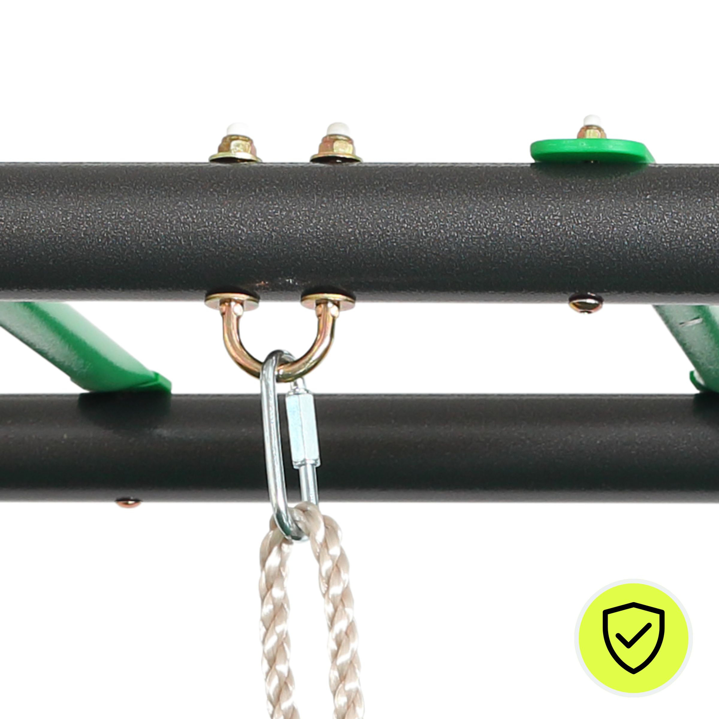 XXL terasest aiakiik - 2 istekohta, redel, võimlemistrapetsi