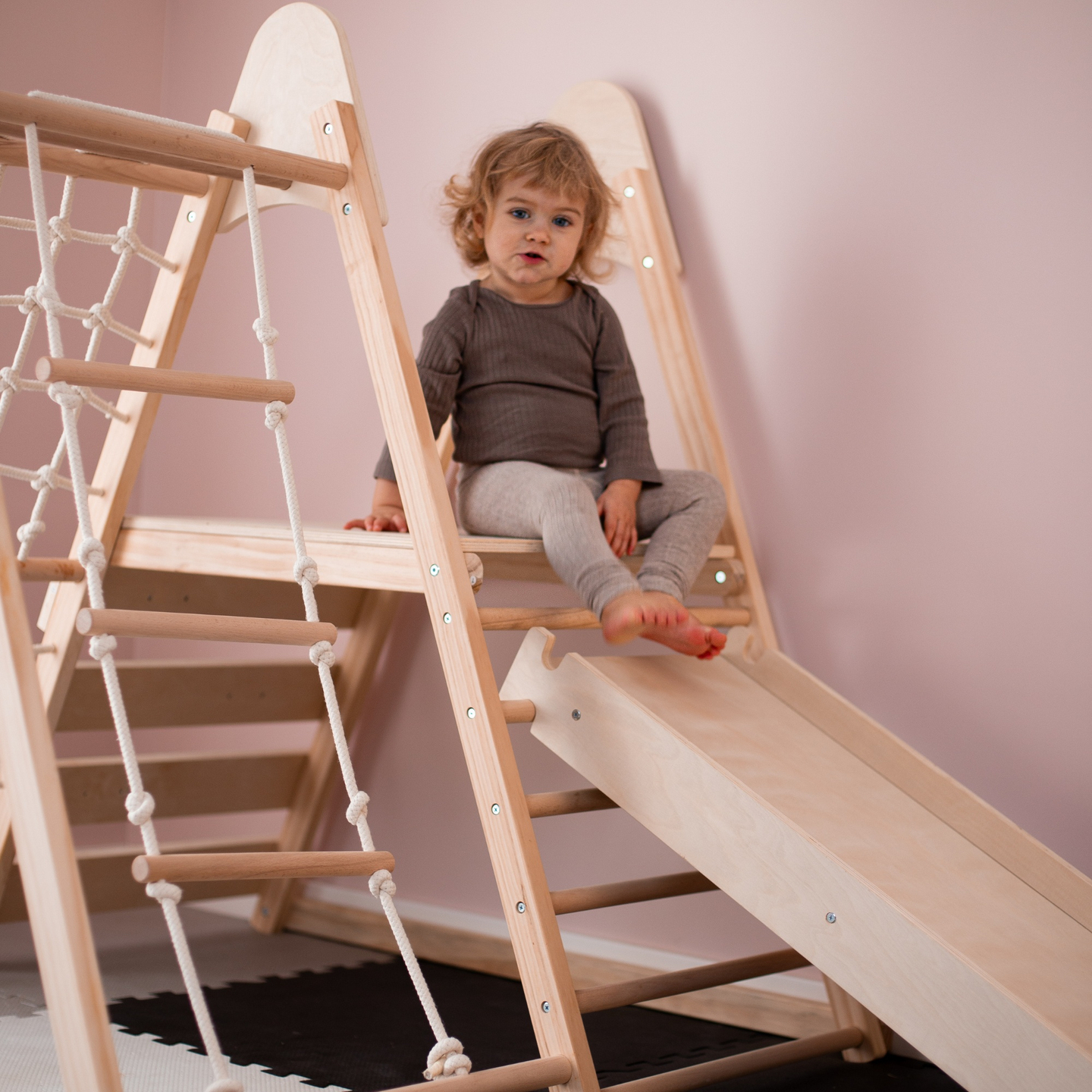 Puidust kodune mänguväljak XL 5in1