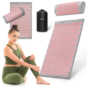 Akupressuurmatt padja ja kattega - 72 cm HyperMotion hall ja roosa