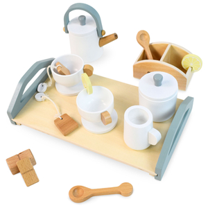 Suur puidust teekomplekt koos kandikuga - 17 toodet