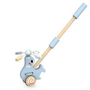 Puidust pitsat koos tõukekepiga - tõukuriga