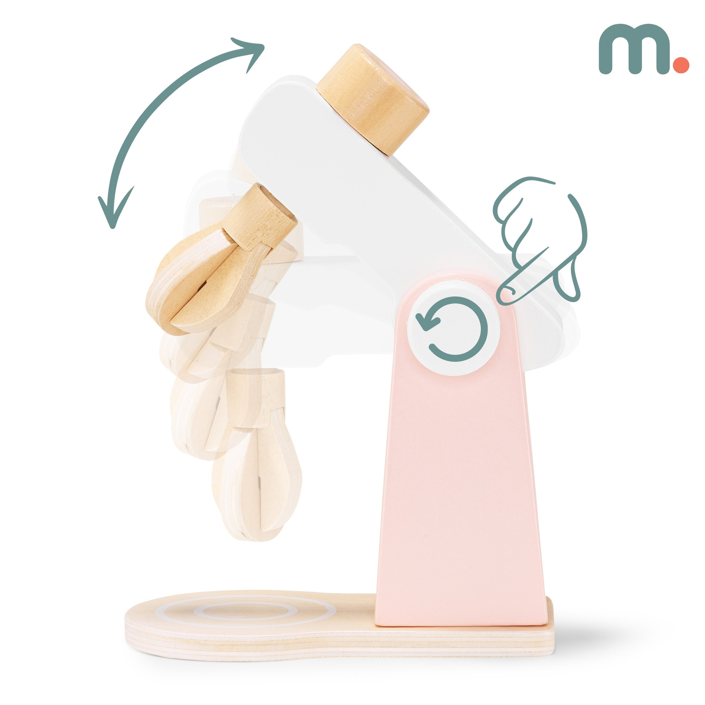 Puidust tainasegisti koos tarvikutega, lastele