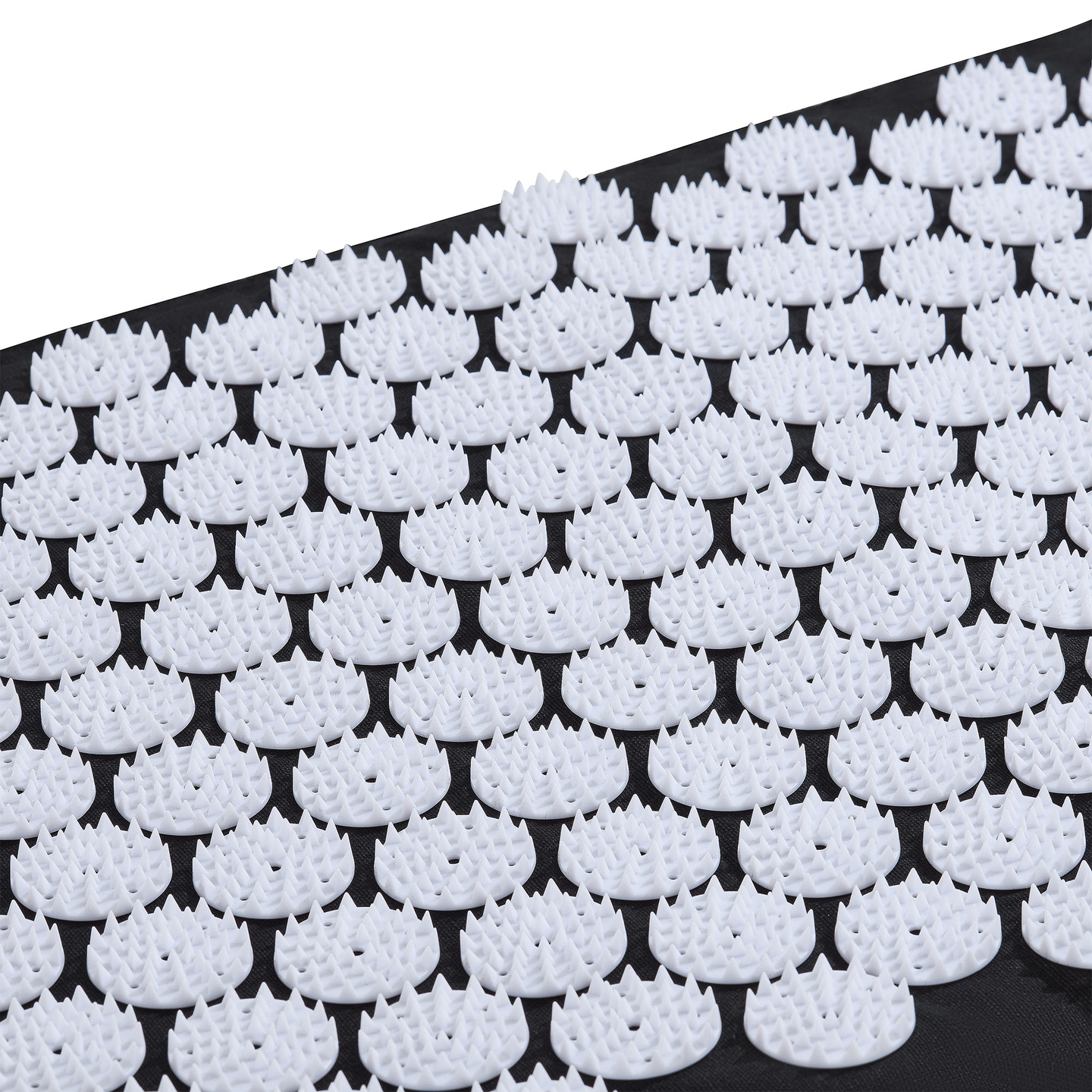 Öko-linane nõelravimatt kookoskiudude ja tatrapadjaga – 68 cm HyperMotion must ja valge