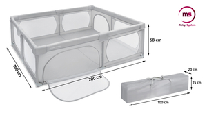 Suur mänguväljak 200 cm x 160 cm - beebi mänguväljak, kuiv bassein