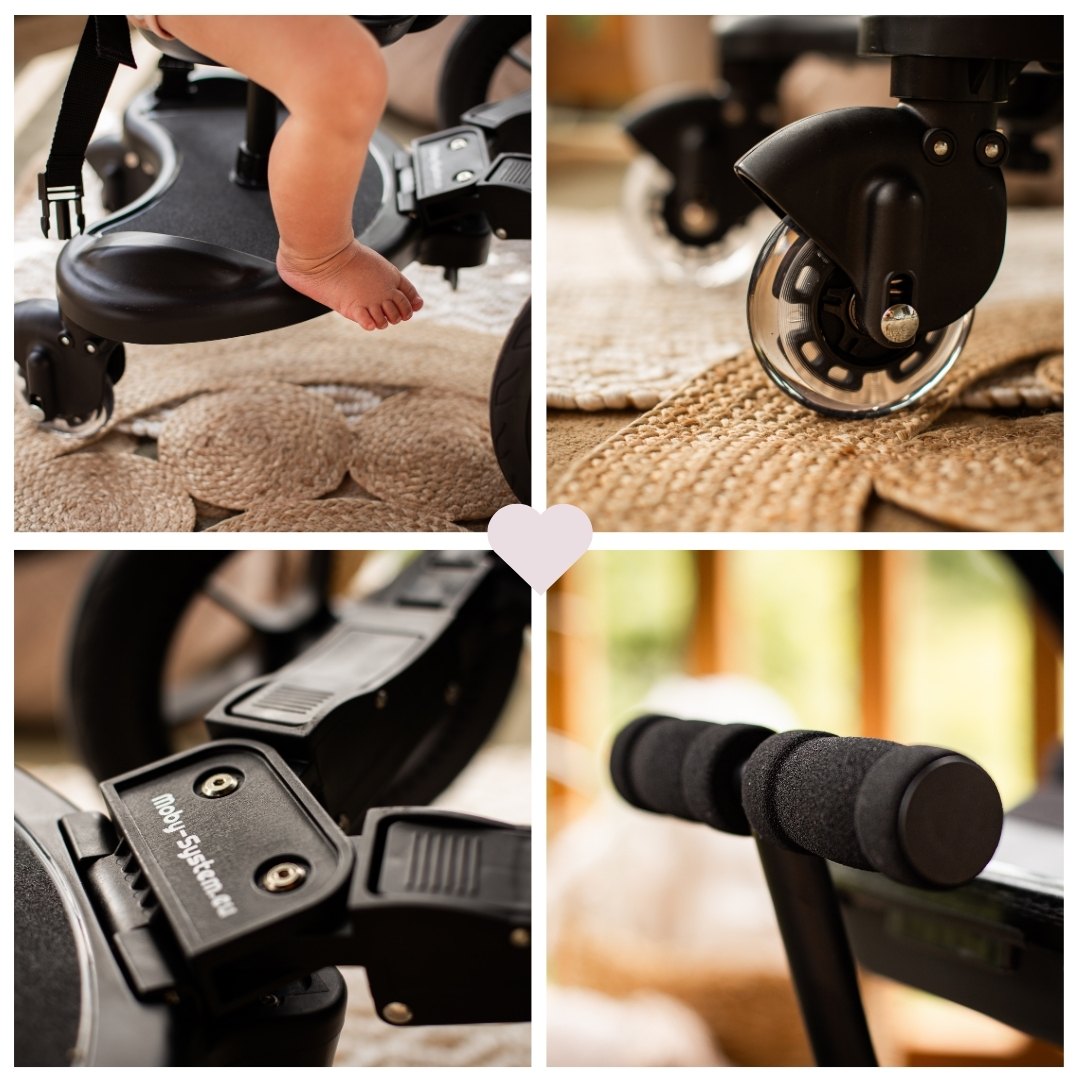 MR BUGGY ratastooli pikendus koos istmega - LED rattad