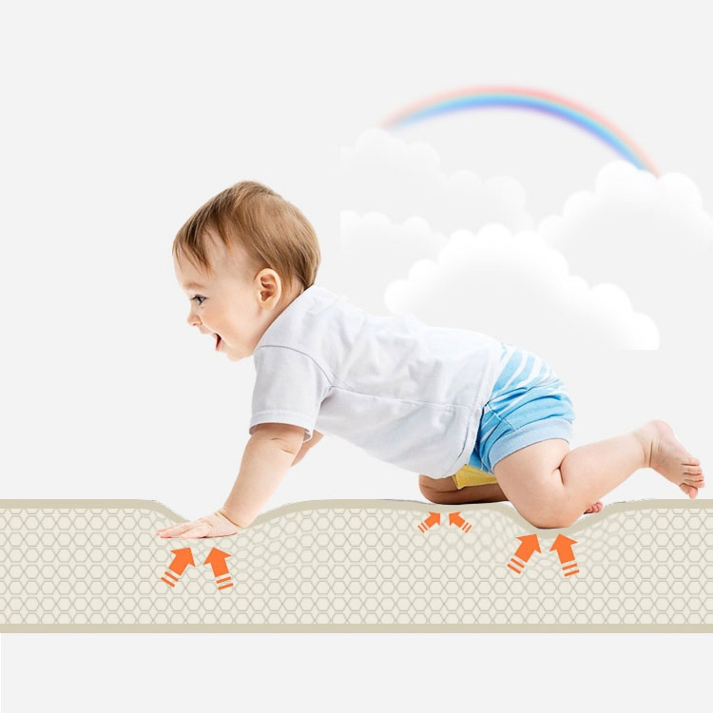 Kahepoolne kokkupandav vahtmatt 180 x 120 x 1 cm - Magic Forest/Autumn Streets - boho