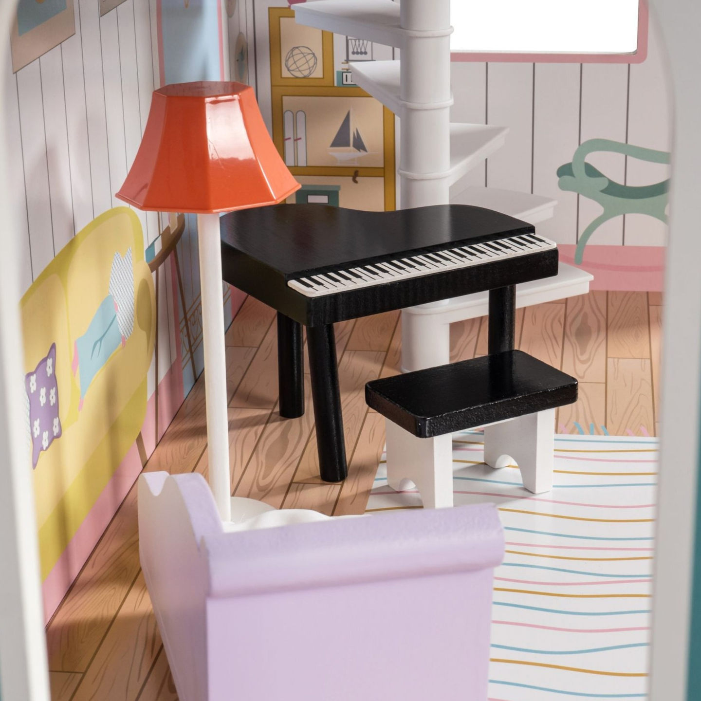 XXL Suurim puidust nukumaja - 123 cm - LED valgustatud - terrass, tarvikud, aed