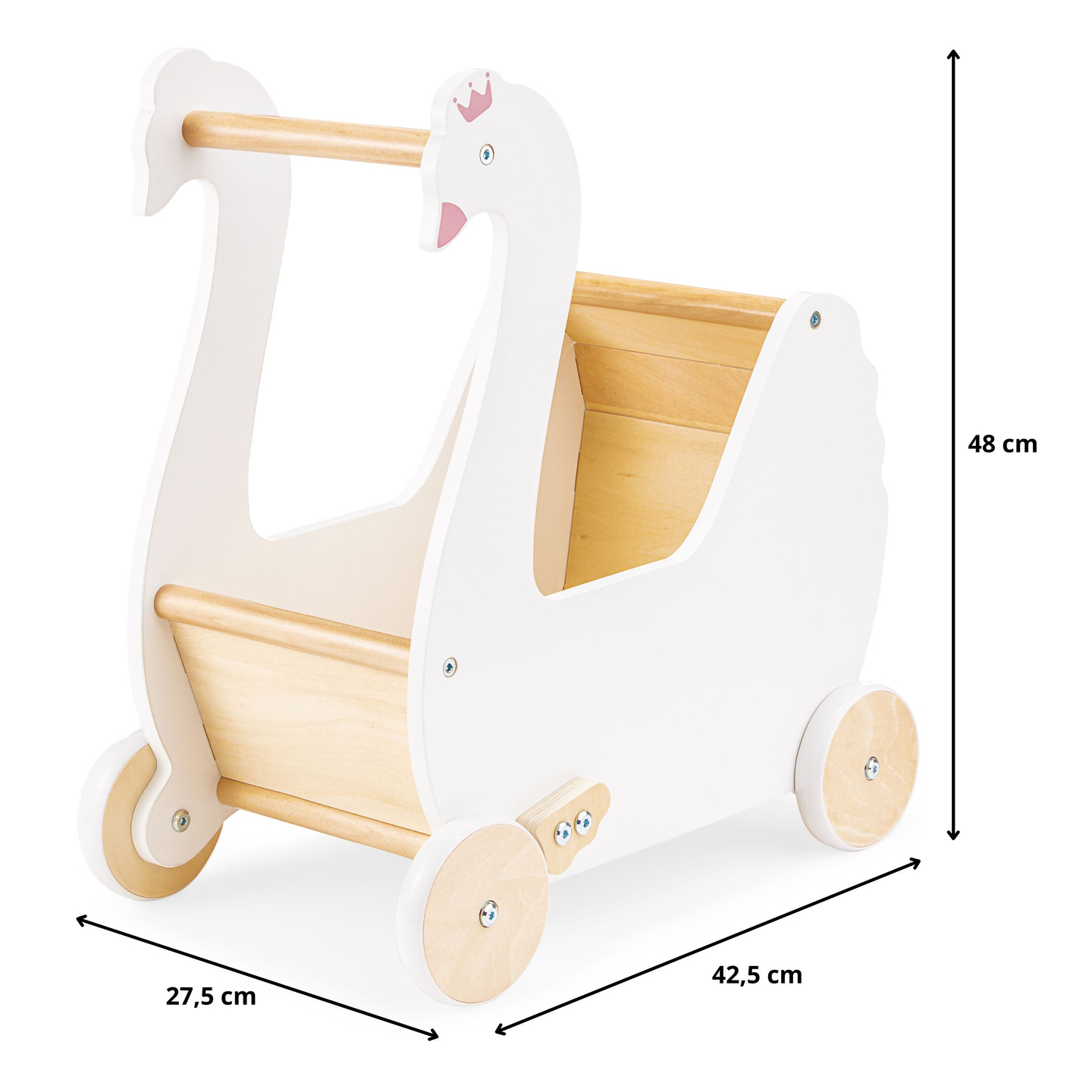 Puidust lapsevanker nukkudele - Swan