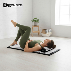 Suur nõelravimatt padja ja kattega - 130 cm HyperMotion mustvalge