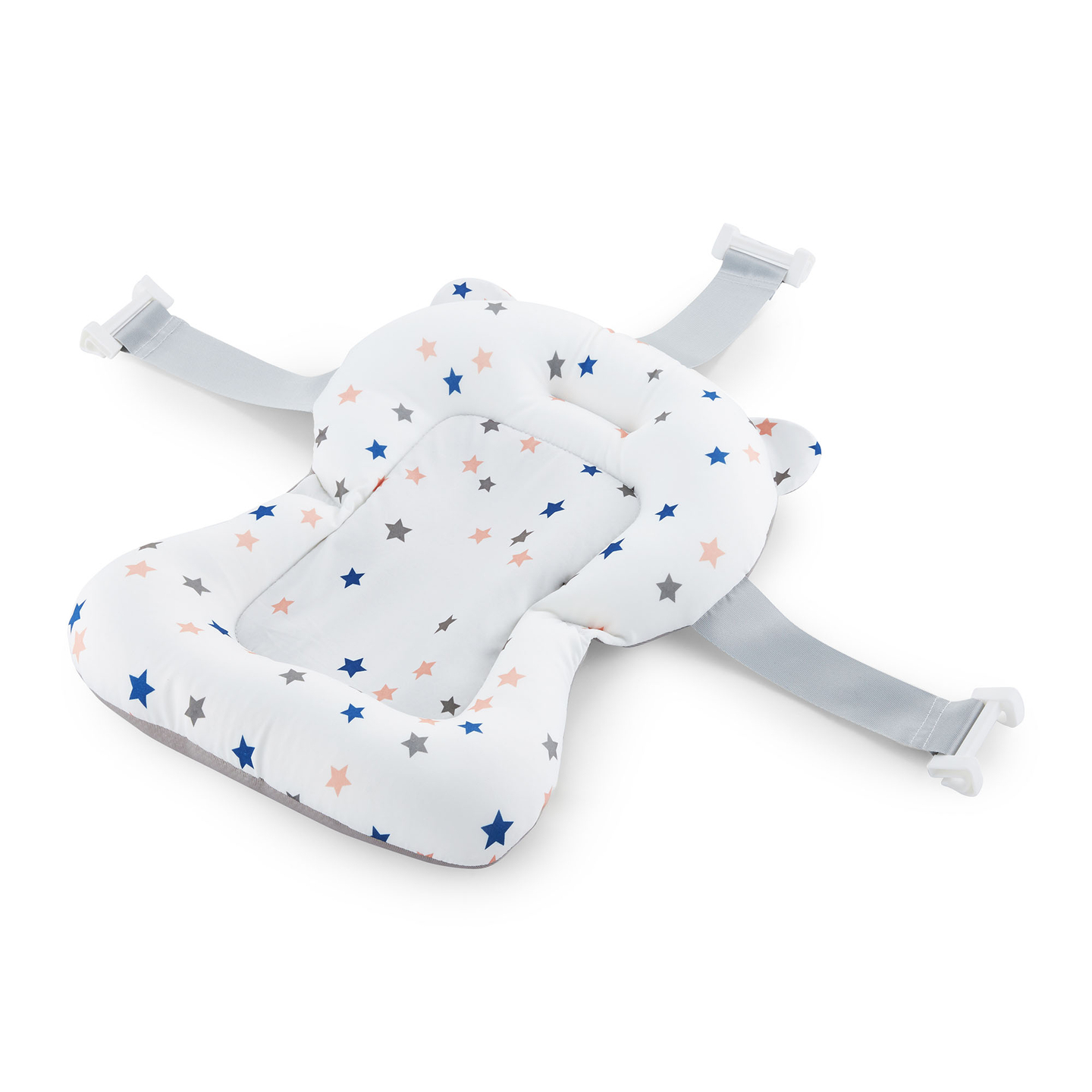 Kokkupandav beebivann koos termomeetri, sisendi ja statiiviga - värvus määrdunud roosa