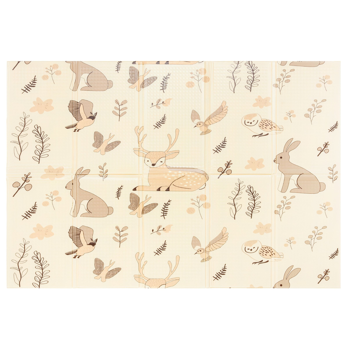 Kahepoolne kokkupandav vahtmatt 180 x 120 x 1 cm - Magic Forest/Autumn Streets - boho