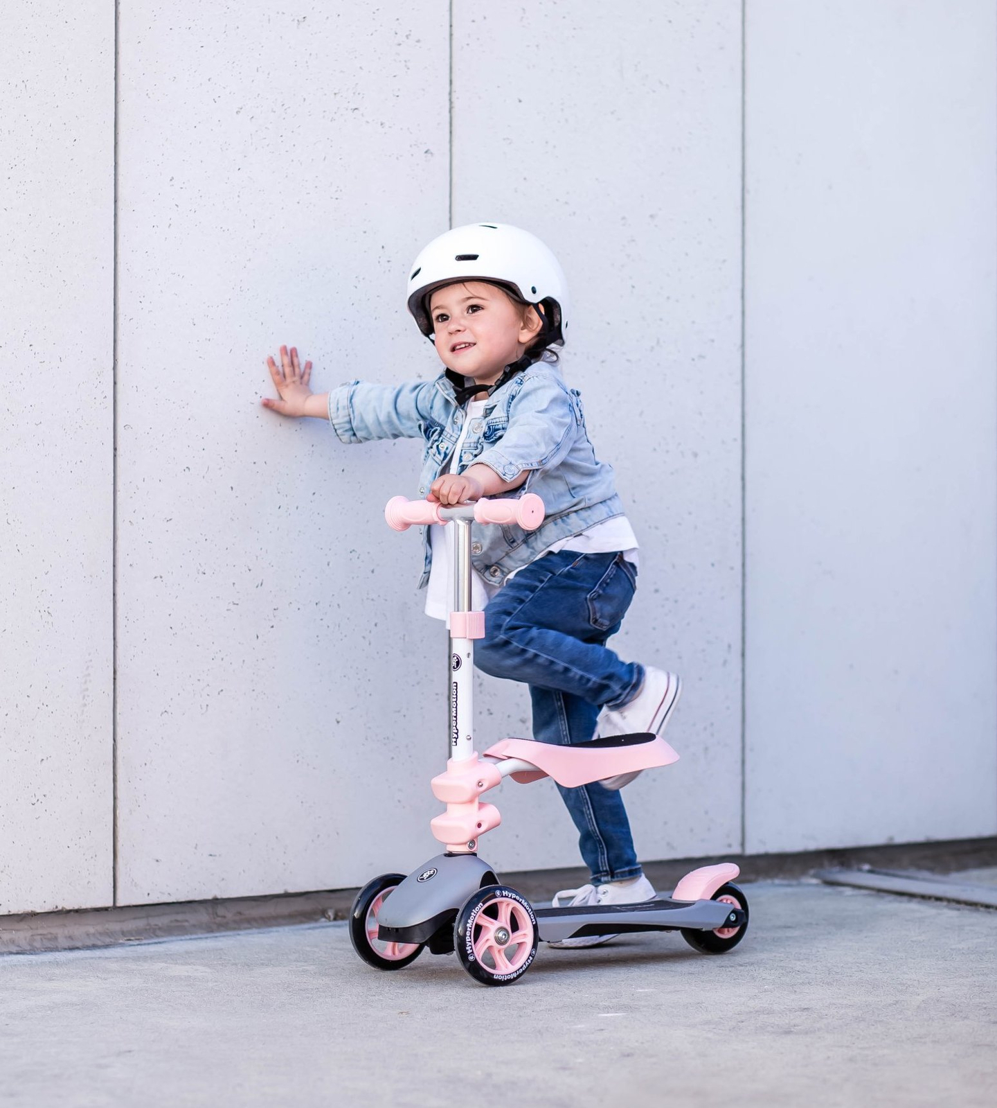 HyperMotion 3in1 tasakaalustatav kolmerattaline jalgratas - roosa