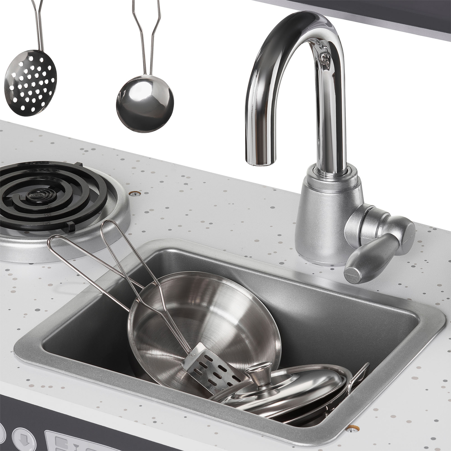 XXL puidust köök koos LED-valgustuse, esiplaadi ja tarvikutega