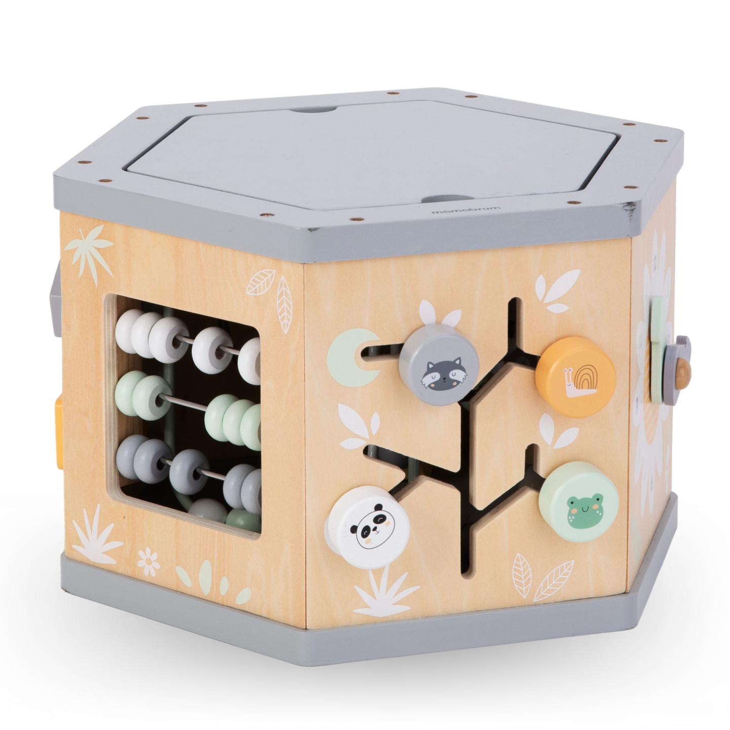 Interaktiivne 7-in-1 puidust hariduslik kuubik - motoriline ring