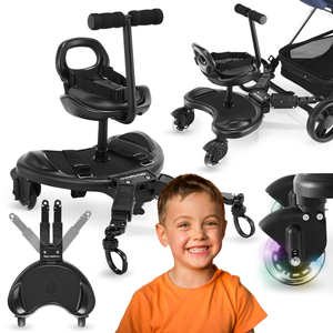 MR BUGGY ratastooli pikendus koos istmega - LED rattad