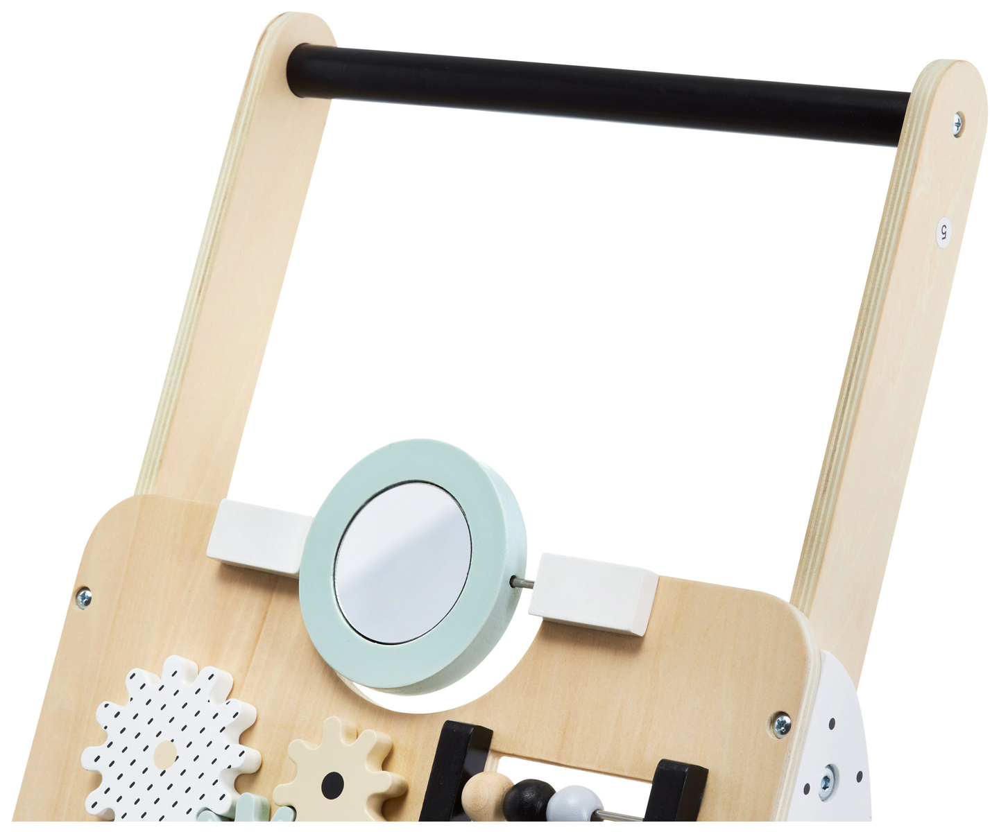 Puidust, õpetlik jalutuskäru / lapsevanker - manipulatiivne tahvel