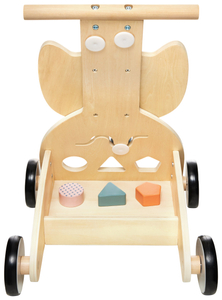 Puidust multifunktsionaalne jalutuskäru - tõuker - klotsidega lapsevanker - Owl