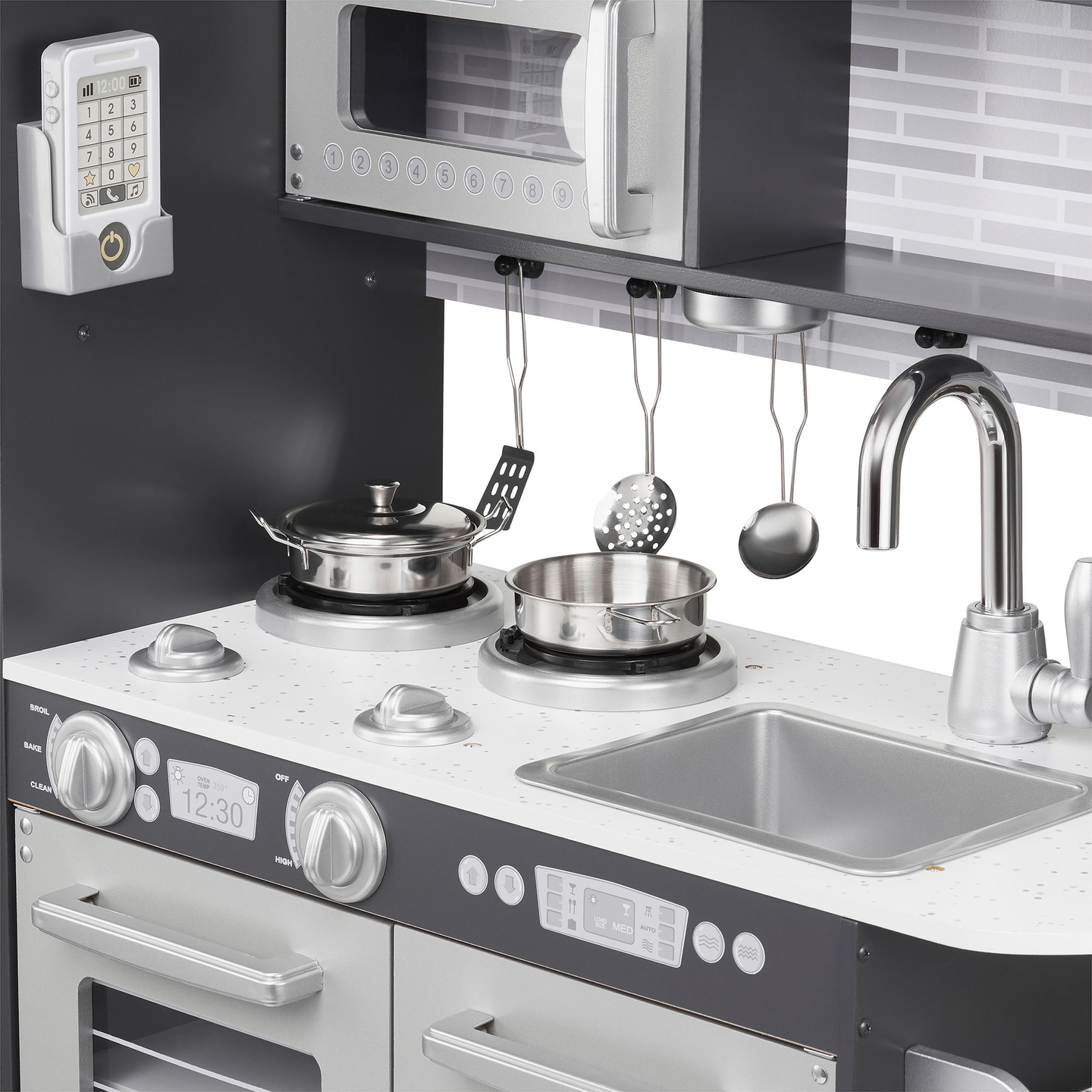 XXL puidust köök koos LED-valgustuse, esiplaadi ja tarvikutega