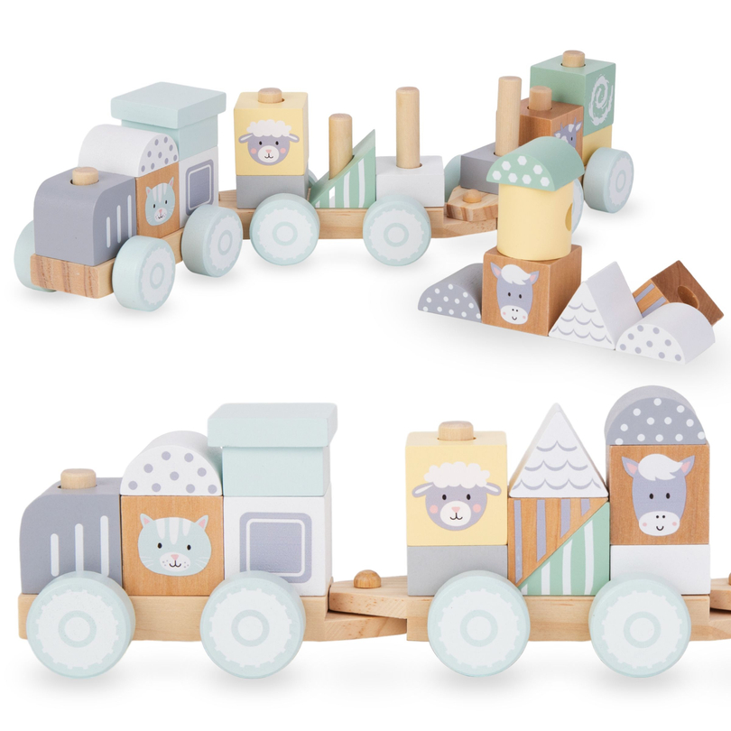 Puidust rong koos klotsidega poisile - Talu