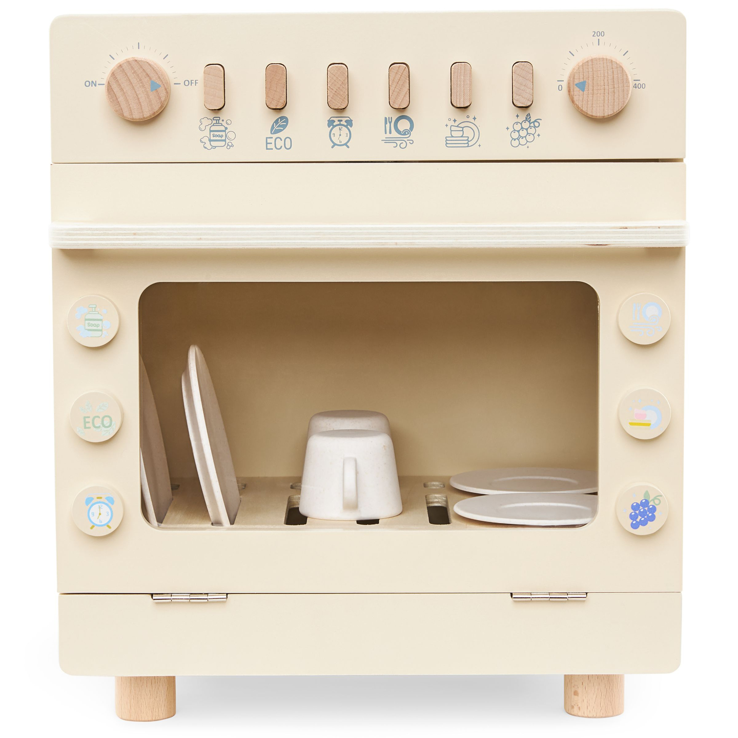 Puidust nõudepesumasin koos tarvikutega