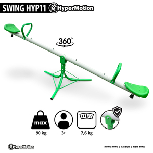 2-ühes kiik aiakiik, 2-inimese tasakaalutuli 360-kraadise karusselli funktsiooniga