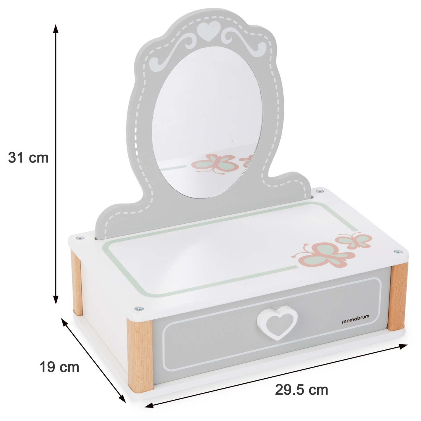 Puidust laste riietuslaud koos tarvikutega