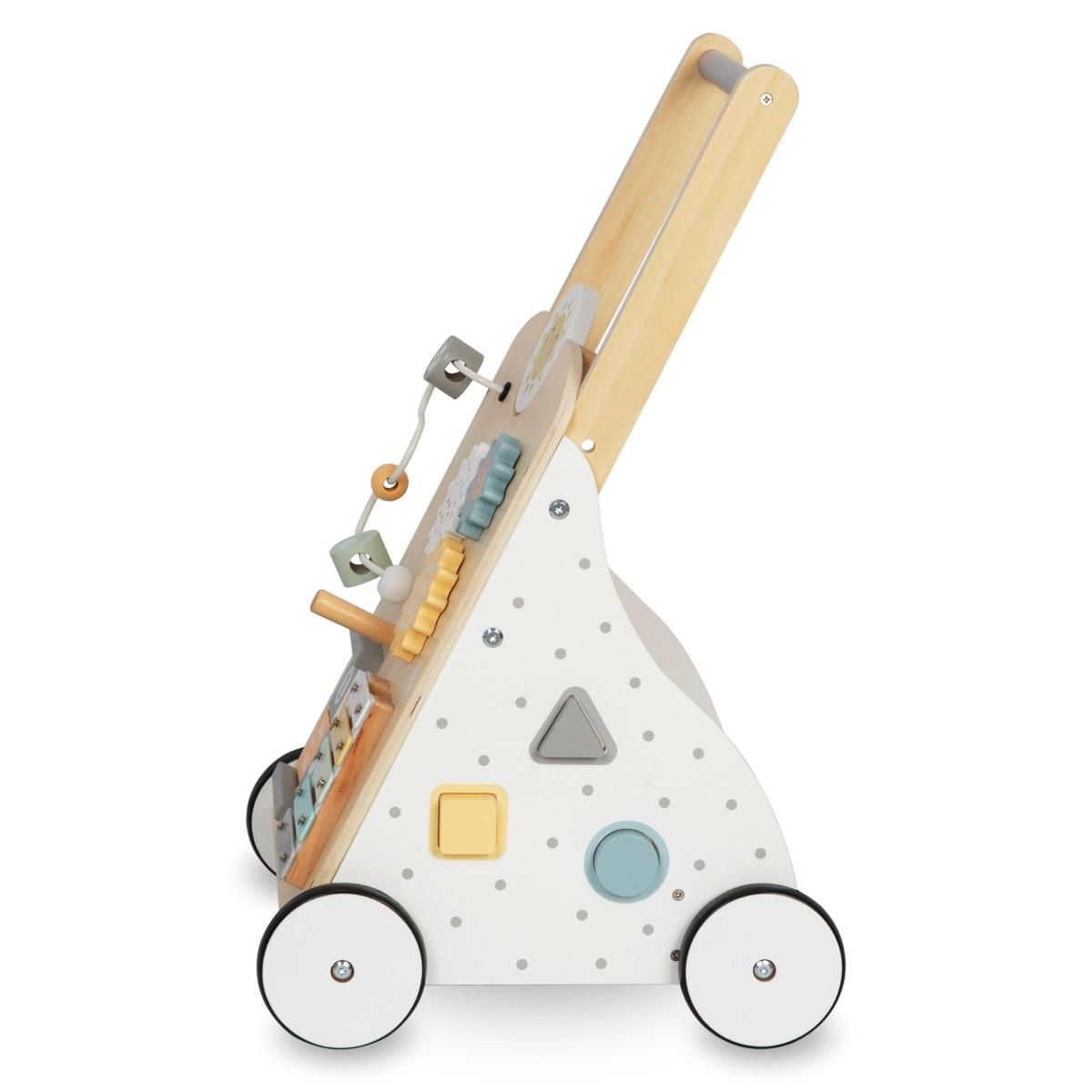 Hariduslik puidust kõndija 8in1 / beebitõukur - manipulatiivne laud