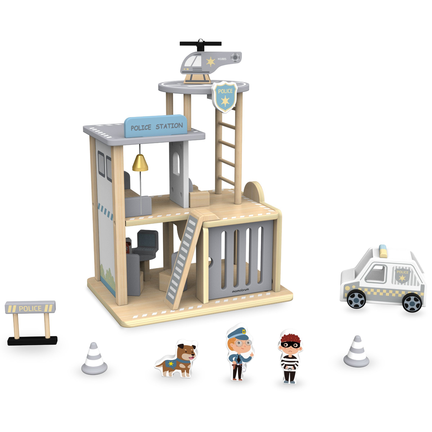 Puidust politseijaoskond koos tarvikutega